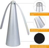 Repeler Fans of Flies for Tables, Repeling Flunts of Effective Flies that keeps the flies with soft blades, USB, picnic, barbecu 2