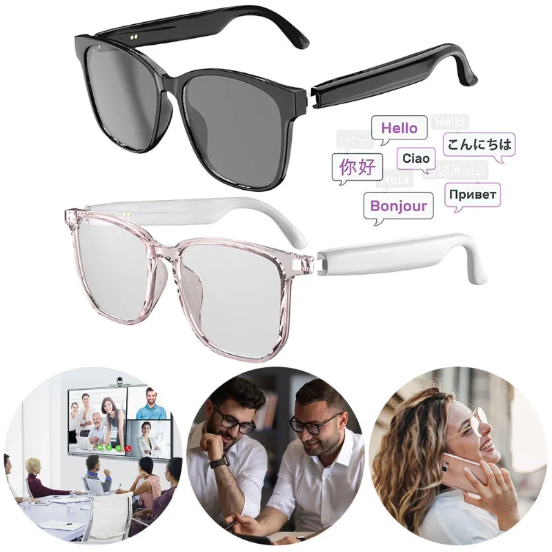 AI translation glasses 144-language simultaneous interpretation real-time recording writing translation listening speaking
