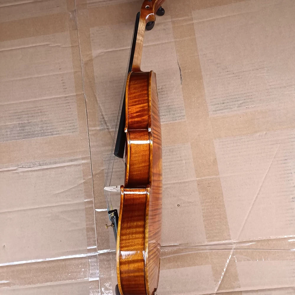 Handmade 4/4 size tiger patterned maple Retro solid wood Violin over 20 years beginner professional Musical Instruments acoustic violin,violin accessories
