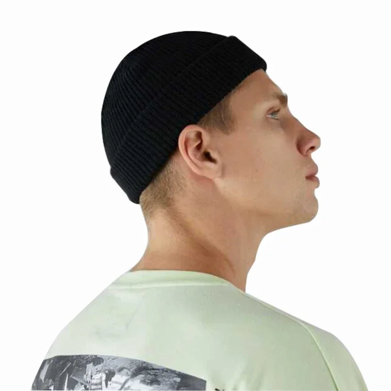Knitted Hat Men Fashion Winter Retro Brimless Baggy Melon Cap Cuff Docker Fisherman Accessories knitted hat knitted cap knitted beanie melon cap winter hat fashion beanies