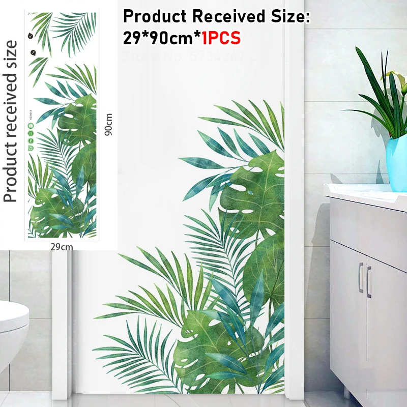 Tanlaby Large Palm Tree Wall Stickers Tropical Plants Wall Decals Watercolor Coconut Tree Summer Art Decor For Living Room Bedroom Hallway Office