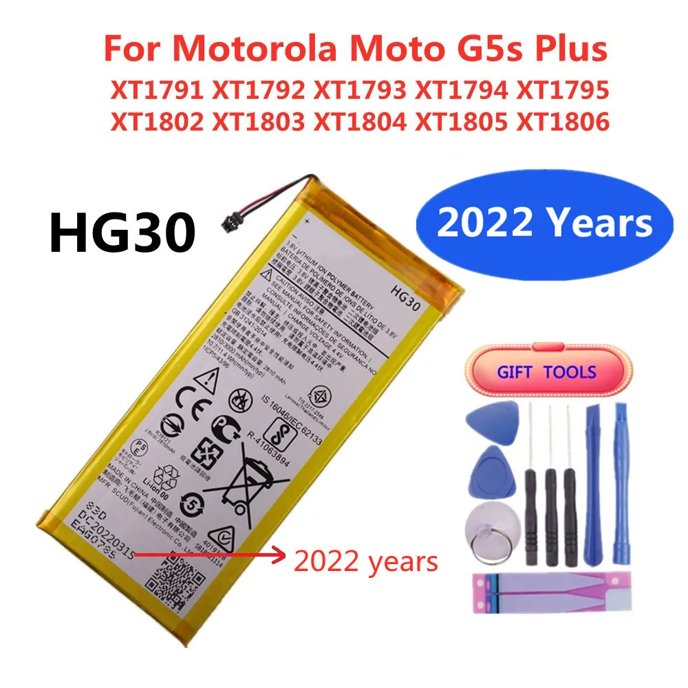 

New 3000mAh HG30 Phone Battery For Motorola Moto G5s Plus XT1791 XT1792 XT1793 XT1794 XT1795 XT1805 XT1803 High Quality Bateria