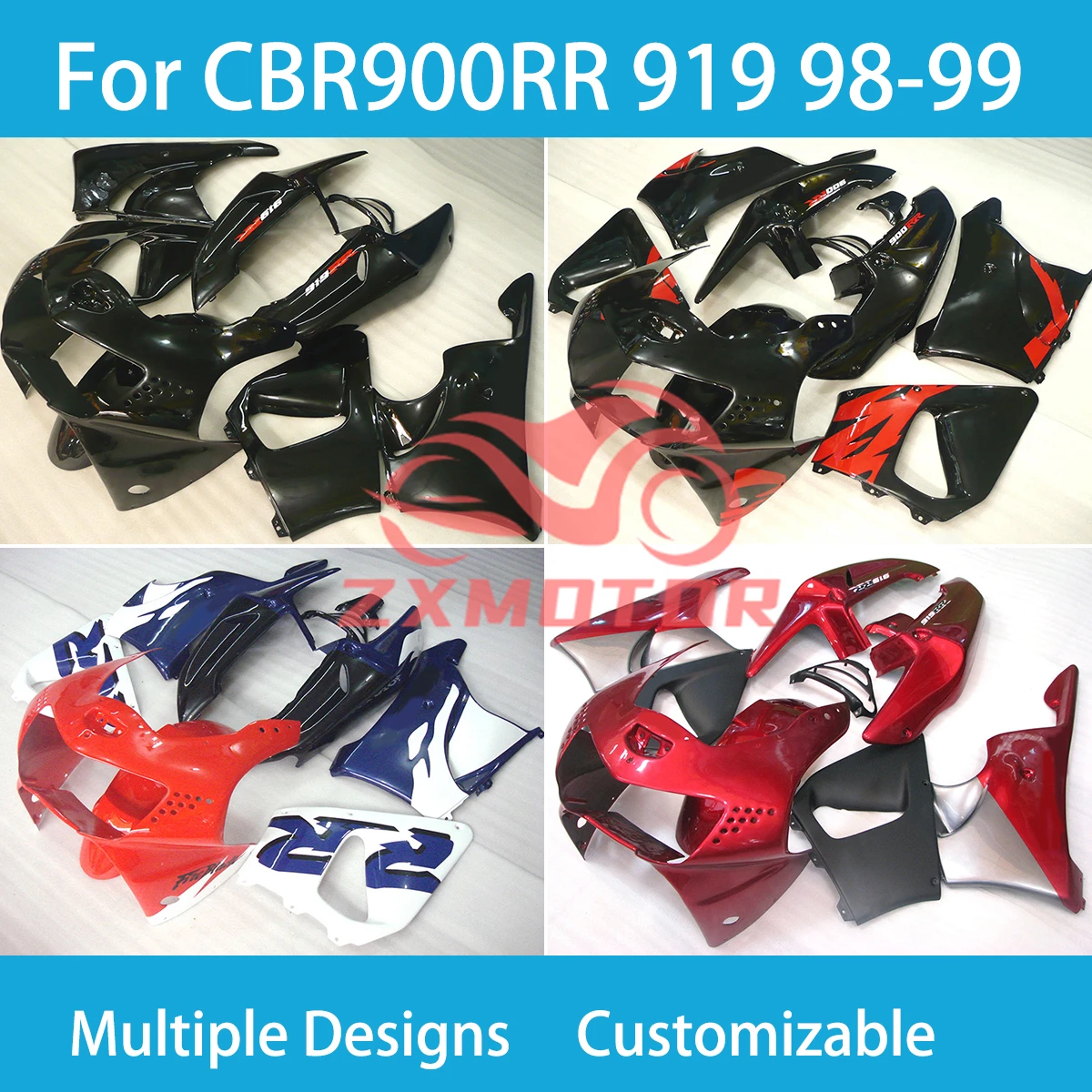 

CBR 919RR 1998 1999 ABS Обтекатели для Honda CBR919RR 98 99 Prime настраиваемые аксессуары для мотоциклов комплект обтекателей