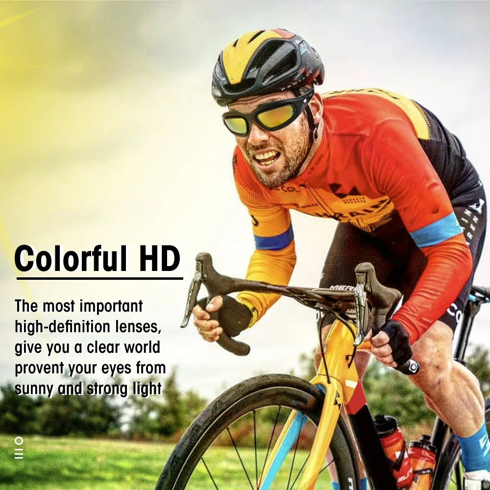 KEMIMOTO Motorcycle Glasses Polarized Sunglasses For Shooting Eye Protection Windproof Moto Goggles UV400 Antifog clear Lens 3