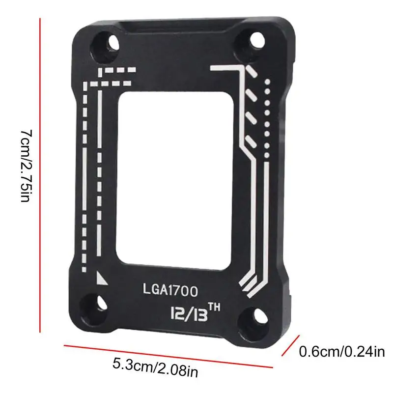 Hebilla de fijación de marco de CPU LGA1700, Kit de marcos de contacto de alta resistencia, hebilla de soporte de corrección de flexión de CPU con mano, 1700