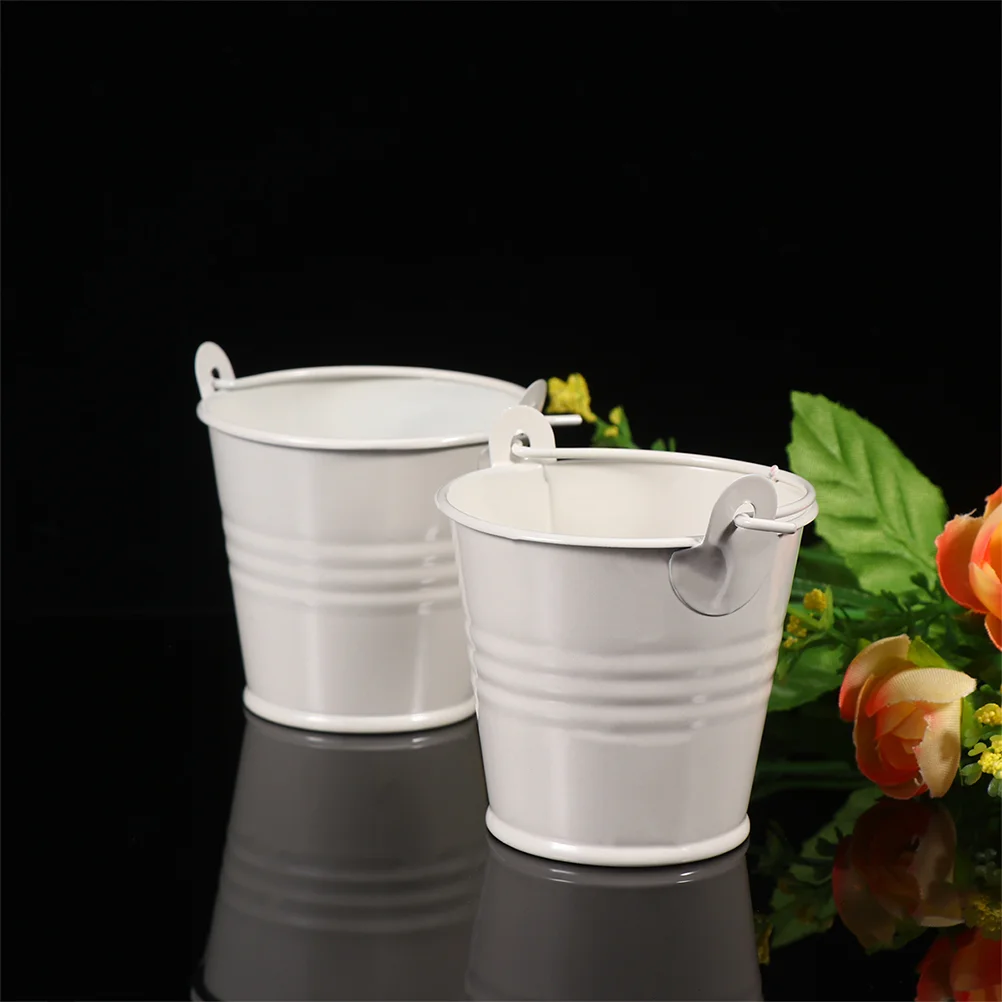

Fomiyes Vintage Decor Mini Metal Bucket Pails Vintage Plants Pots Planter Handles Party Favors Succulents Wedding Decor