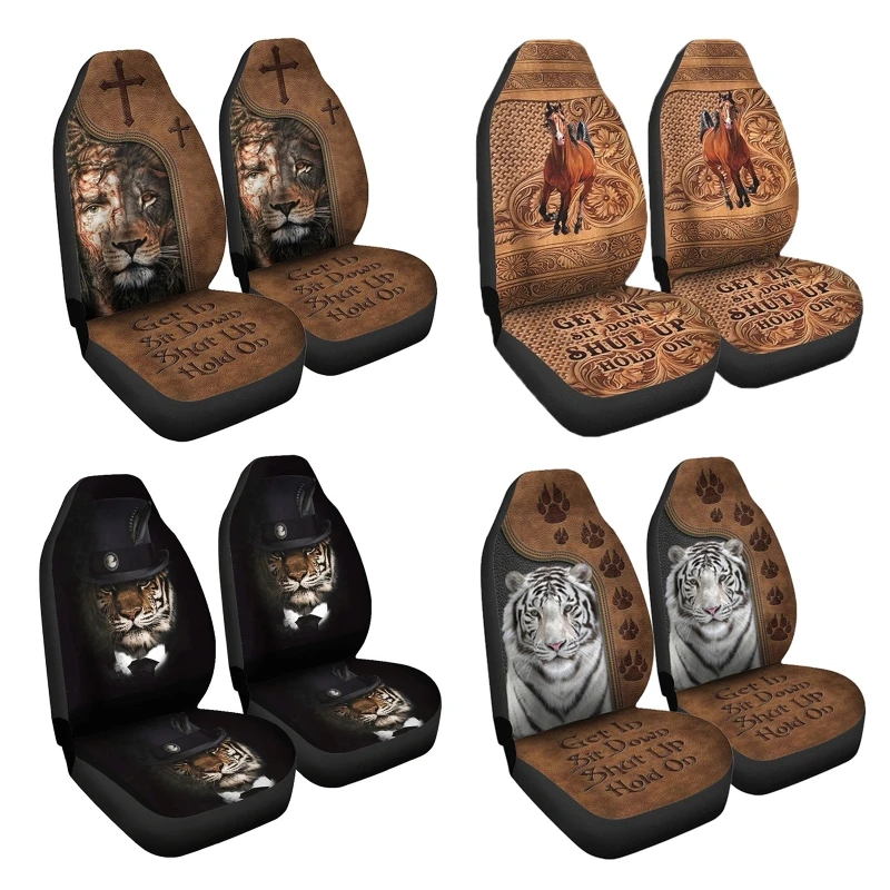 Chinese Tiger Pattern Print Universal Fit Car Seat Cover