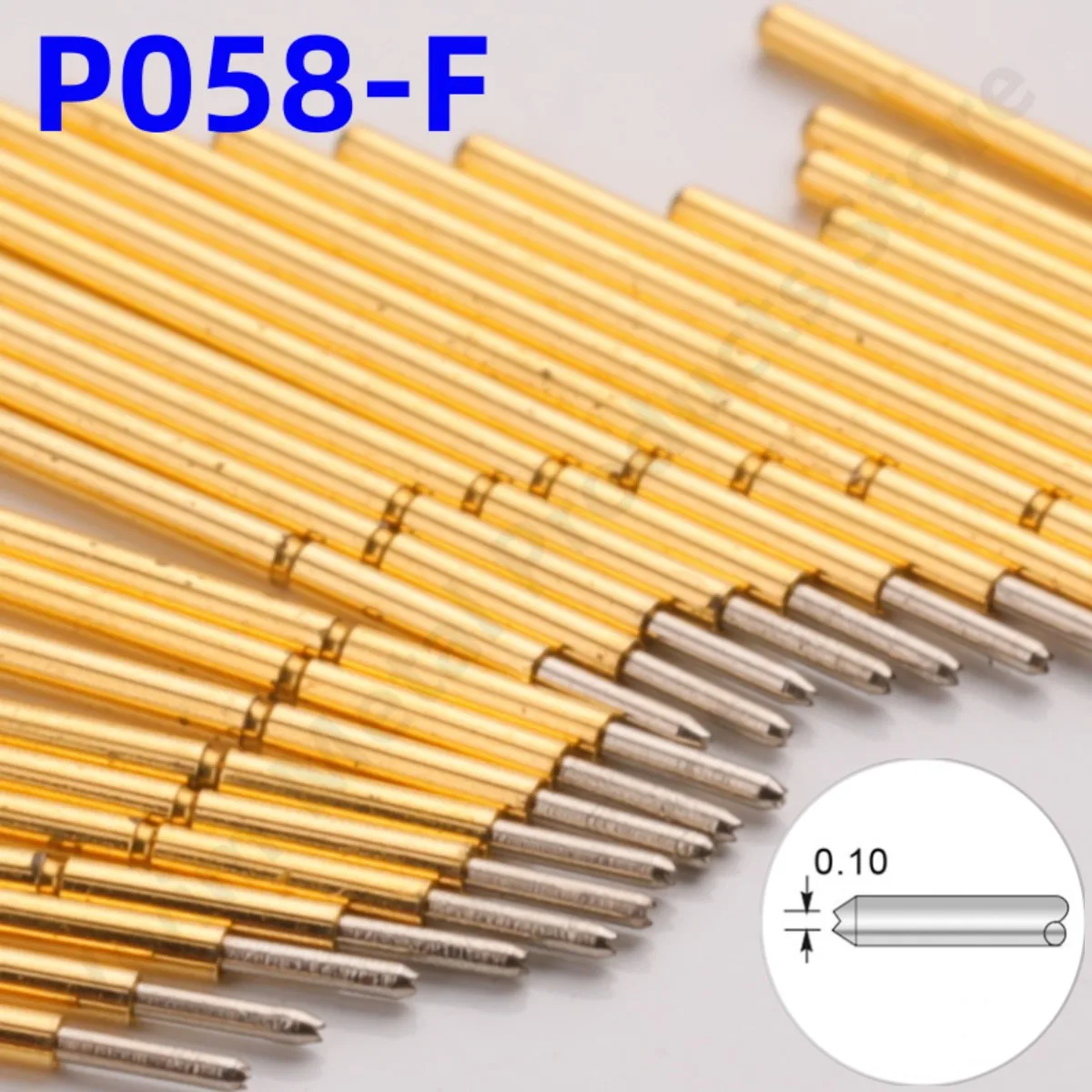 20/100PCS P058-F Nickel-Plated Head 15mm Spring Test Probe Test Pin P058-F1 Spring Test Probe Test Tool Gold Pogo Pin Dia 0.58mm