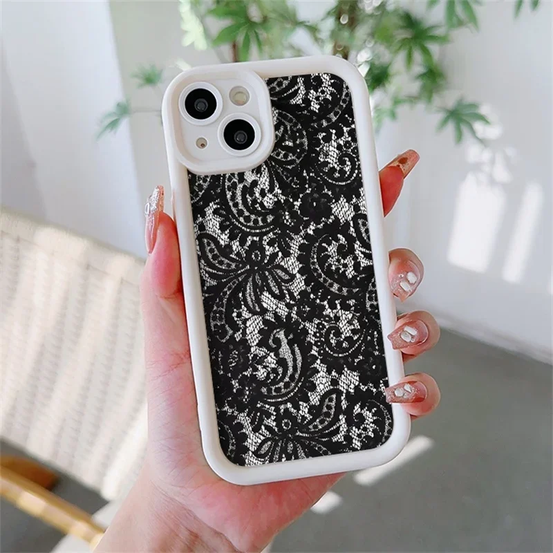 Retro Black Lace Phone Case Cover