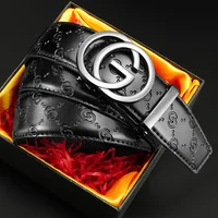 2025 High Quality New 3.4cm Belt women Luxury Automatic Buckle Leather Strap for men Belt Designers Brand Male Belt for jeans