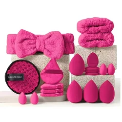 Luxurious Pink Makeup Kit: Complete Brush Set with Beauty Blender - Perfect Gift (20pcs red)