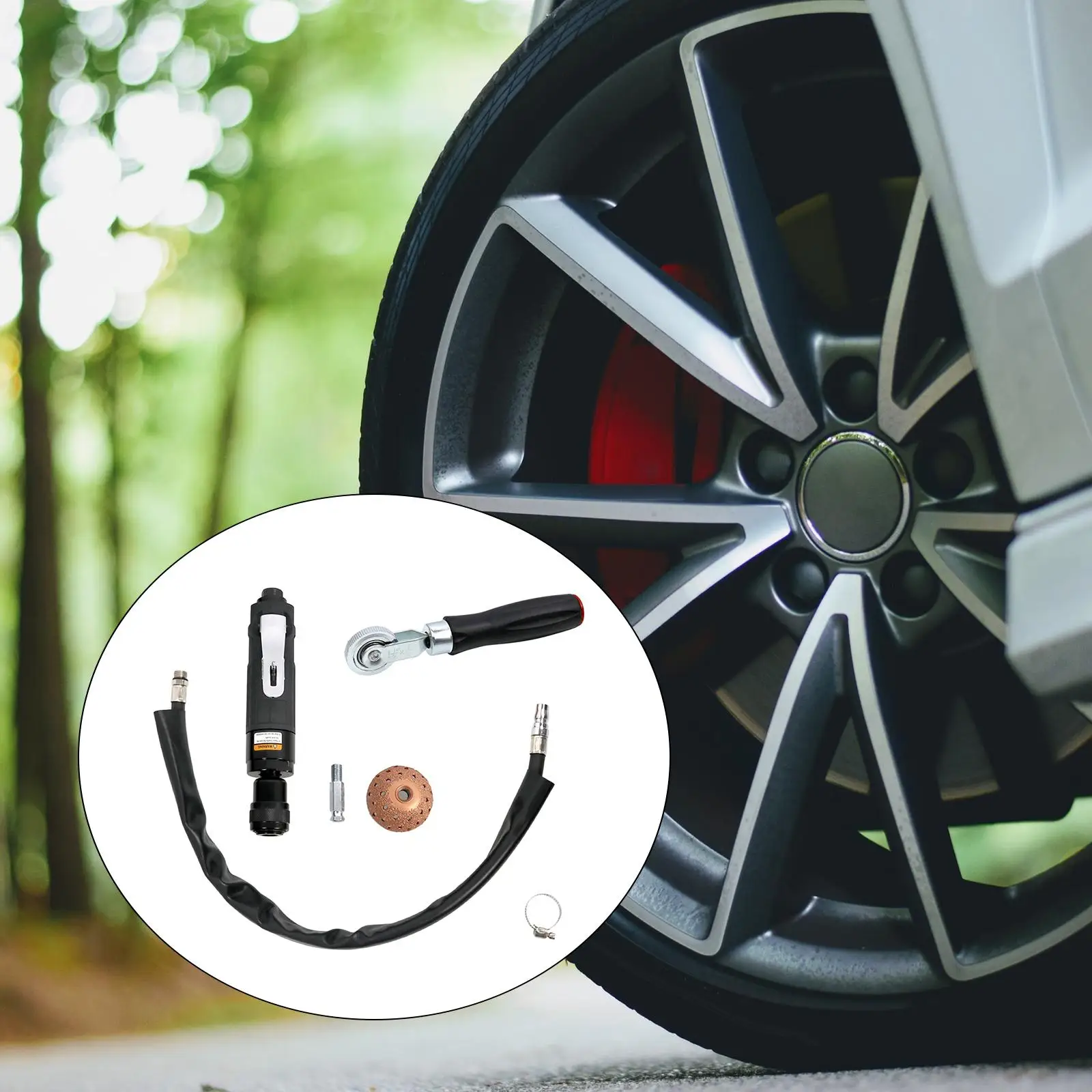 

Pneumatic Polishing of Tires, Accessories for Low Speeds, Grinding And Polishing
