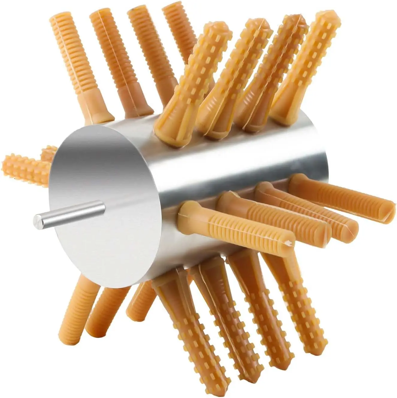Chicken Plucker Drill Attachments 24 Soft Fingers Stainless Steel Chicken Plucker Drill Poultry for Duck Turkey