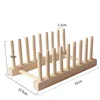 Kitchen Drain Rack Locker Bamboo Wooden Plate Dish Plates/Cutting Boards/Plates/Cups Home Convenience Portable Small Tools 6