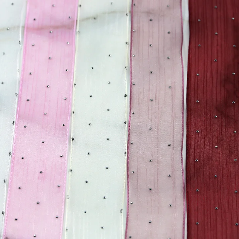 (5 Meters/pack) 4cm Bubble Pleated Tape Diamond Mesh Organza Ribbon Hair Bow Clothing Accessories Flowers Cakes Gift Packaging