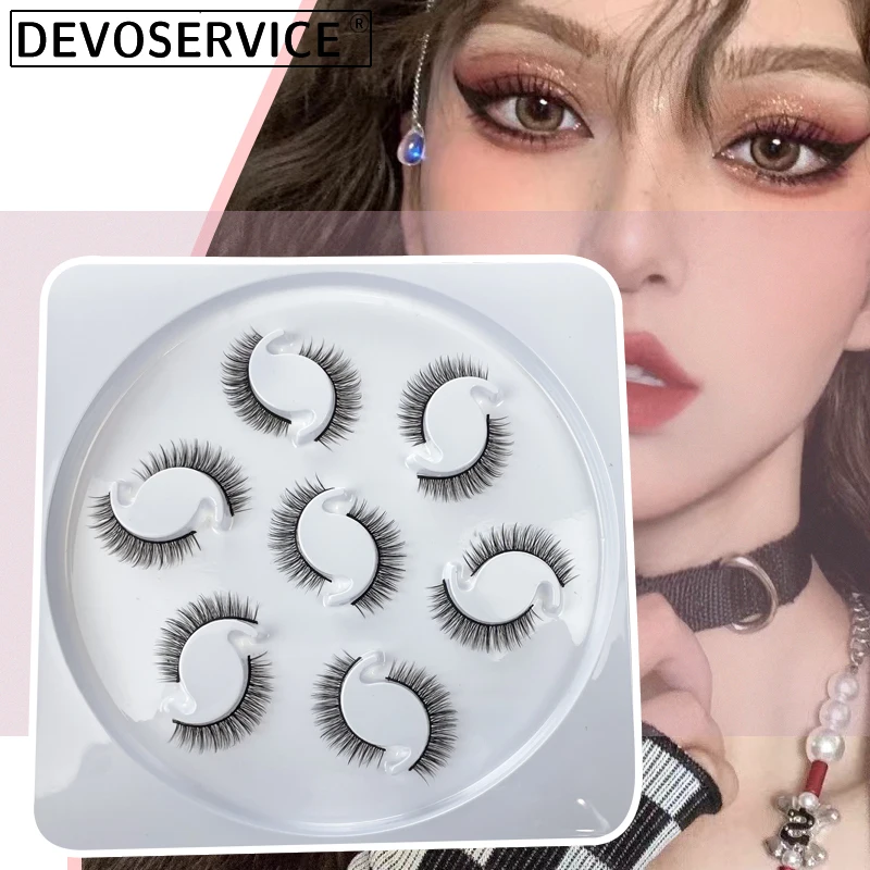 

3/7 Pairs 3D Mink Eyelashes Fluffy Natural Cross Wispy Volume Lashes Full Strip Lashes Makeup Eyelash Extension Wholesale