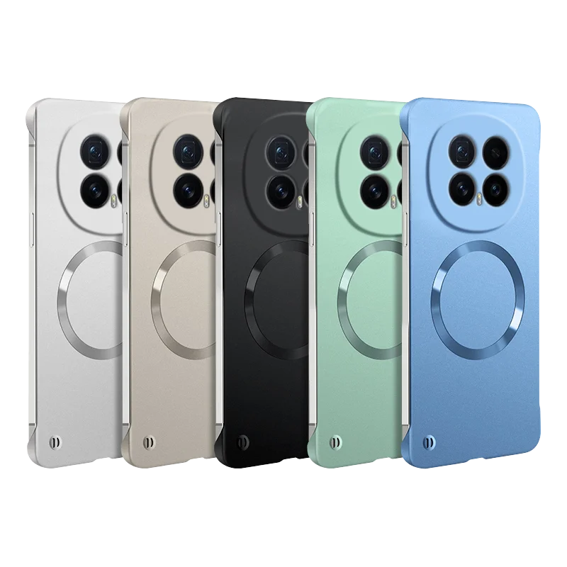 Luxury Borderless Metallic Paint Case with Built-in Magnetic Cover