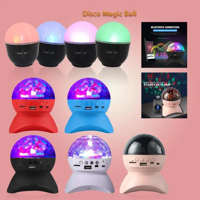 

Disco Magic Ball DJ Light Sound Activated 7 Color Rotating LED Crystal Stage Projector Lights Party DJ Lamp For Birthday Party