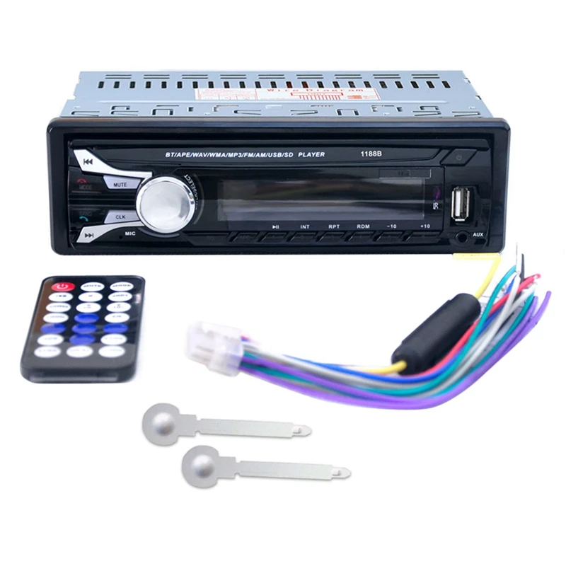 

Автомагнитола 1 DIN, 12 В, Bluetooth V2.0, mp3-плеер, съемная удаляемая передняя панель, MP3 FM функция/USB/SD/ In-Dash