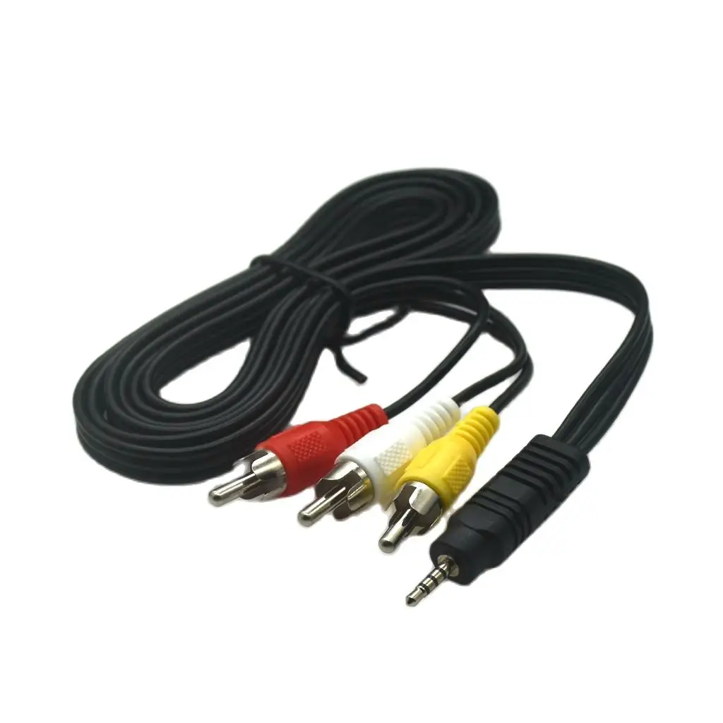 5Ft 2.5Mm Jack A 3 X Rca Phono Lead Cavo Audio / Video Av Cavo Video Da 2.5Mm A Av Per Net Media Player 1.5M