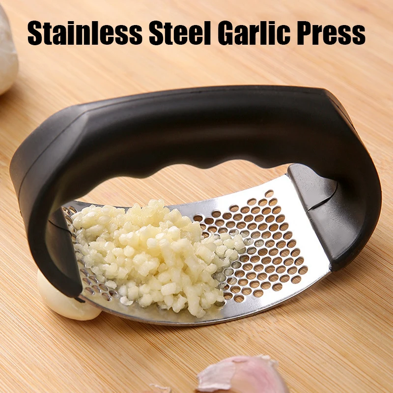 1pc Arc Garlic Masher, Manual Stainless Steel Garlic Press, Boat Type  Garlic Grinder, Garlic Masher