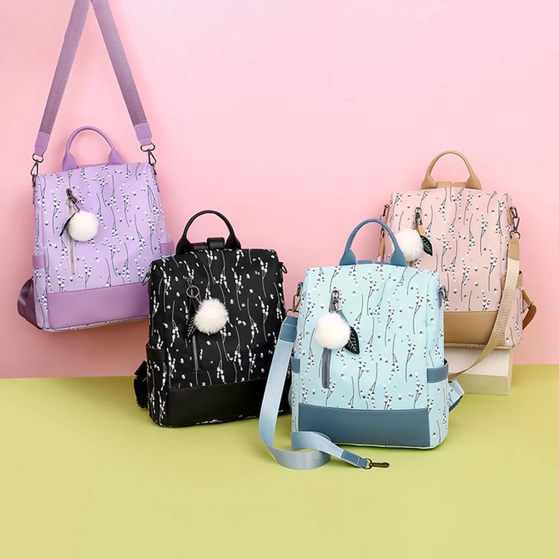 

Backpack Female Teenage Girls School Bags Prints Fashion Women Backpacks Flower Print Ladies School Backpack Casual Women Bag