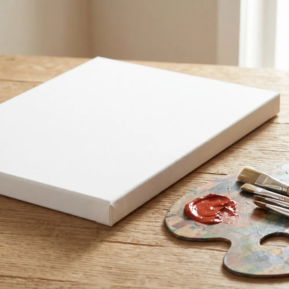 빈 캔버스 11.8x15.7인치 스트레치 캔버스 화이트 하이브리드 린넨 페인팅 캔버스 직사각형 캔버스 프레임 (아티스트용)