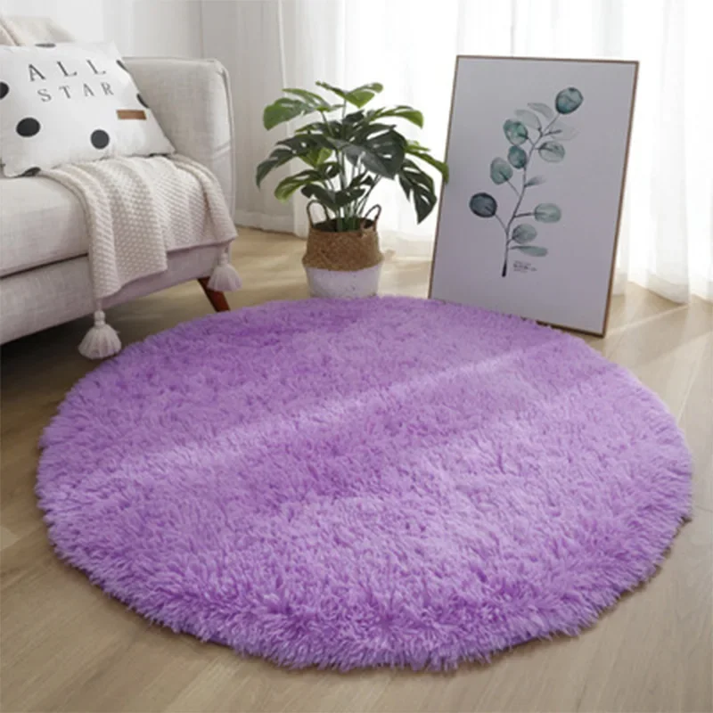 Decorative Carpet Imitated Cashmere Carpet Kids Carpet Floor Cushion Scandinavian Round Soft Rug