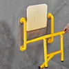 Portable Folding Toilet Bathroom Stool Showe Nonslip Metal Nordic Shower Chair Small Wall Mounted Banyo Taburesi Home Furniture 2