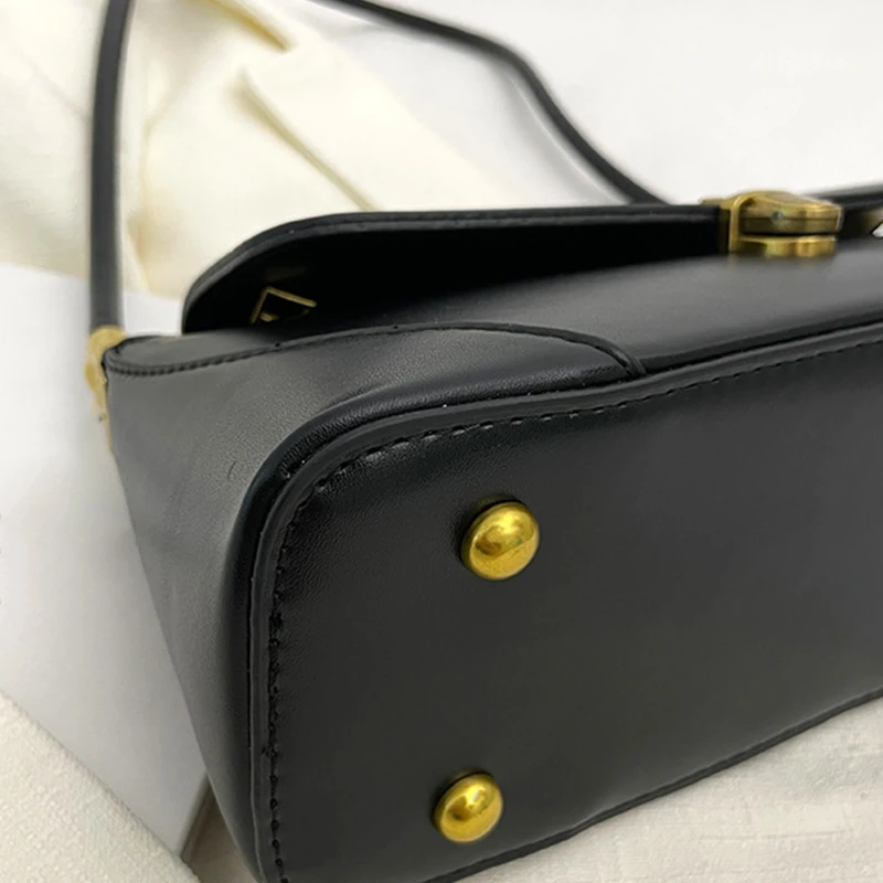 Fashion PU Leather Underarm Shoulder Bags For Women Trend Designer French Style Female Tote Ladies Flap Handbags