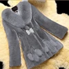 2022 New Winter Thick Plush Warm Clothes Big Size 4XL Overcoat Faux Fur Collar Fashion Ladies Coats Furry Female Coats Soft 1