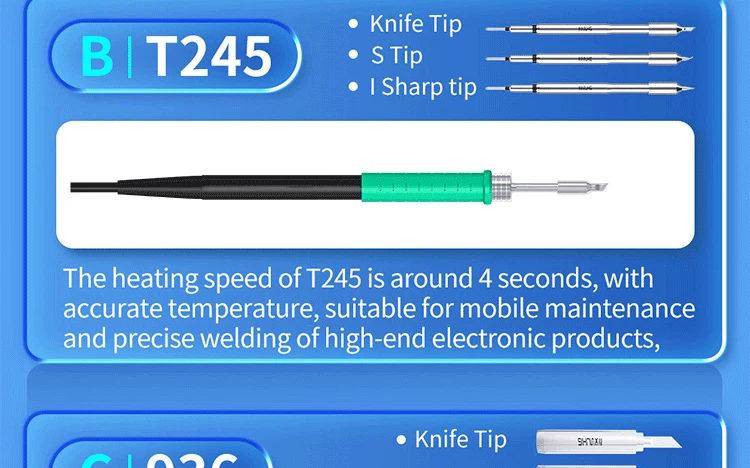 electric welding Aixun 200W T3A T3B Smart Soldering Station Support T12 T245 936 Handle Soldering Electric Welding Iron Tips For SMD BGA Repair portable stick welder