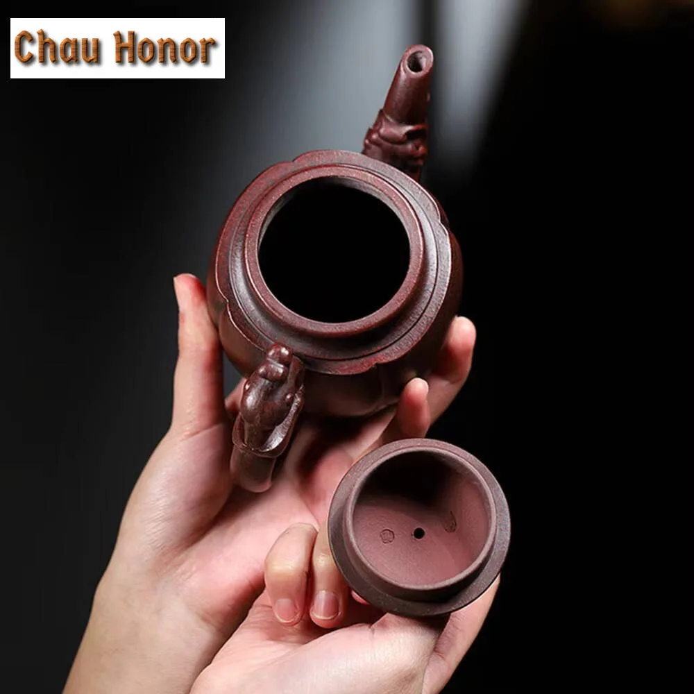 350ml Yixing High-capacity Tea Pot Purple Clay Filter Zisha Teapots Handmade Kettle Tea Ceremony Customized Gifts Authentic