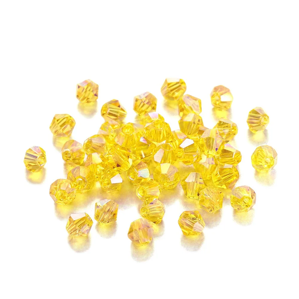Shimmering AB Glass Bicone Beads – 200Pcs