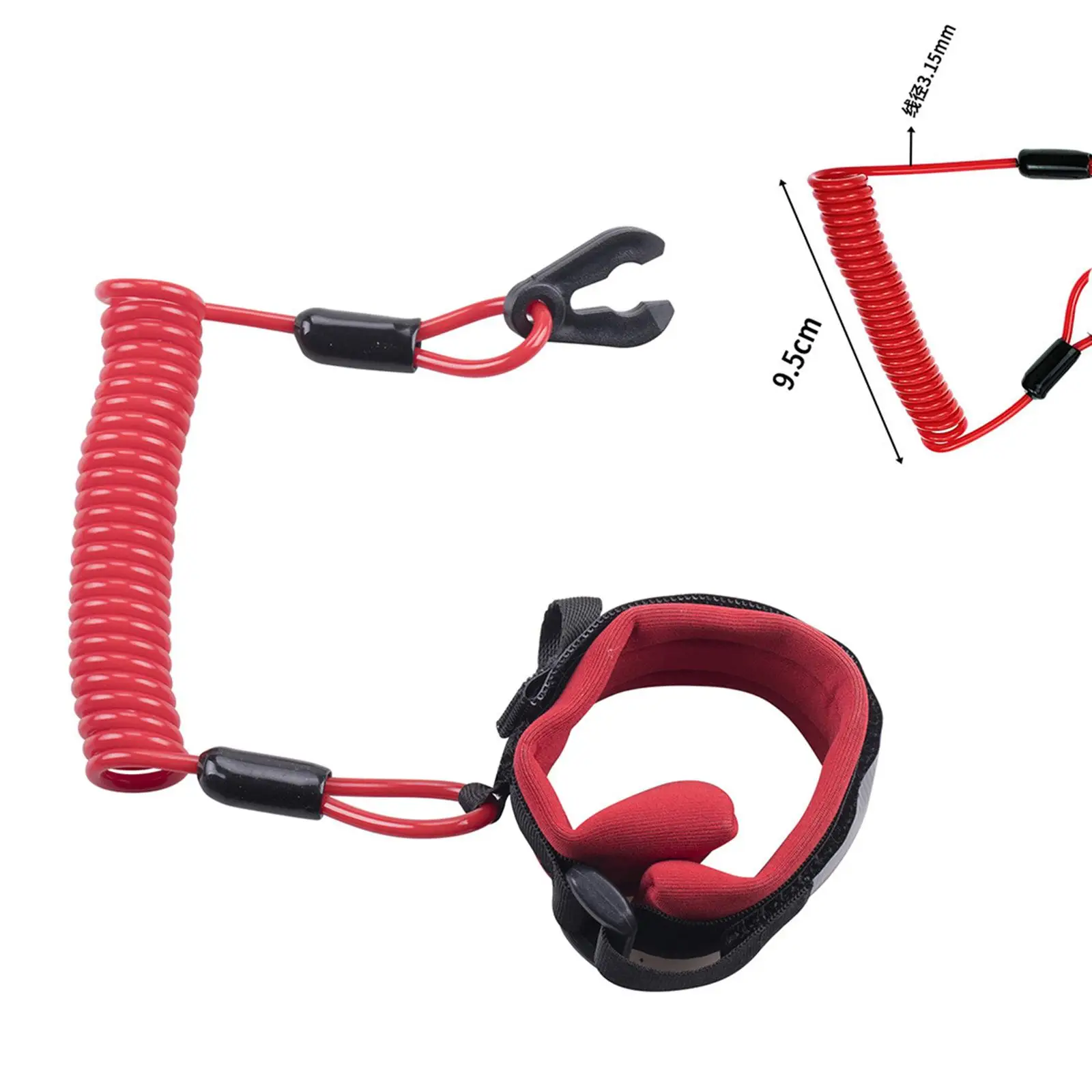 Boat Start Stop Kill Lanyard EW2-68348-00-00 Tether Cord Fit for Yamaha Waveblaster Waverunner FX140 Waveraider