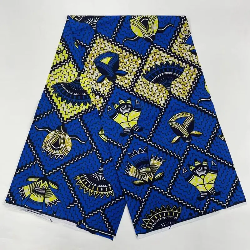 

100% Cotton Batik High Quality Soft Pagne Ghana style Printed Guaranteed Veritable Ankara African Real Wax Fabric Wax For Dress