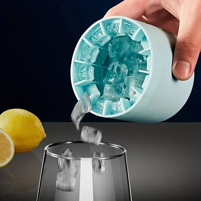 1pc-Cylinder Ice Tray Silicone Ice Cube Mold Silicone Ice Cube Cup Ice Storage Box Mini Cup Ice Bucket