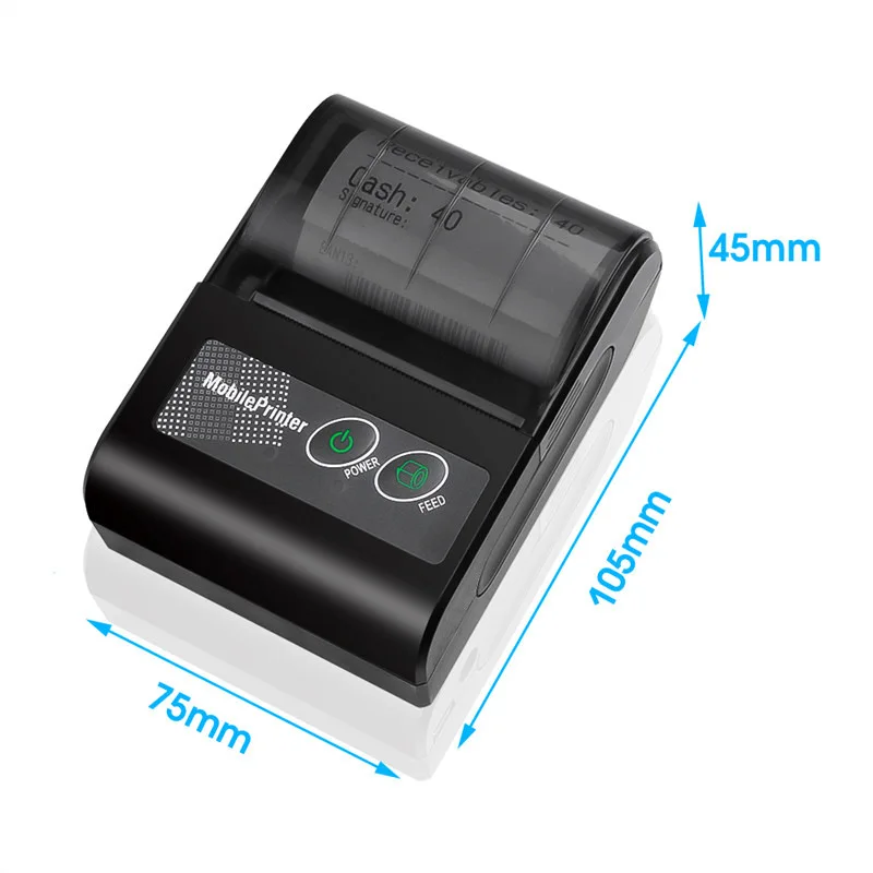 58mm Label Thermal Printer Label Supermarket Handheld Mini Portable Printer Eu/us/uk Plug - Printers - AliExpress