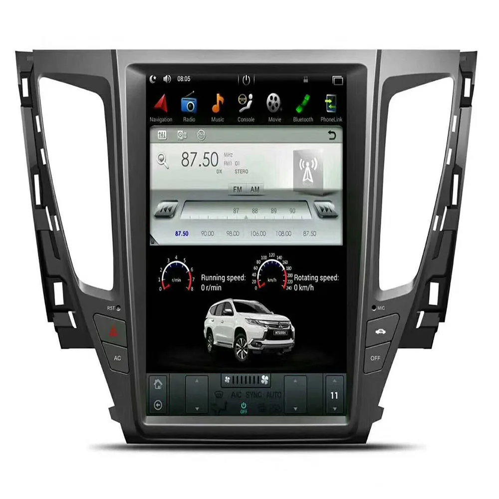 

15" RK PX6 Tesla Screen Car Radio For Mitsubishi Pajero Sport 2016 2017 2018 - 2050 Rockford GPS Carplay Android Car Multimedia