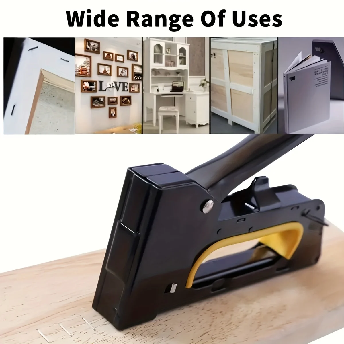 Professional Heavy Duty Staple Gun for Upholstery Wood Wire mesh Cables DIY Portable Manual Nail Gun Straight U-shaped Gun 6