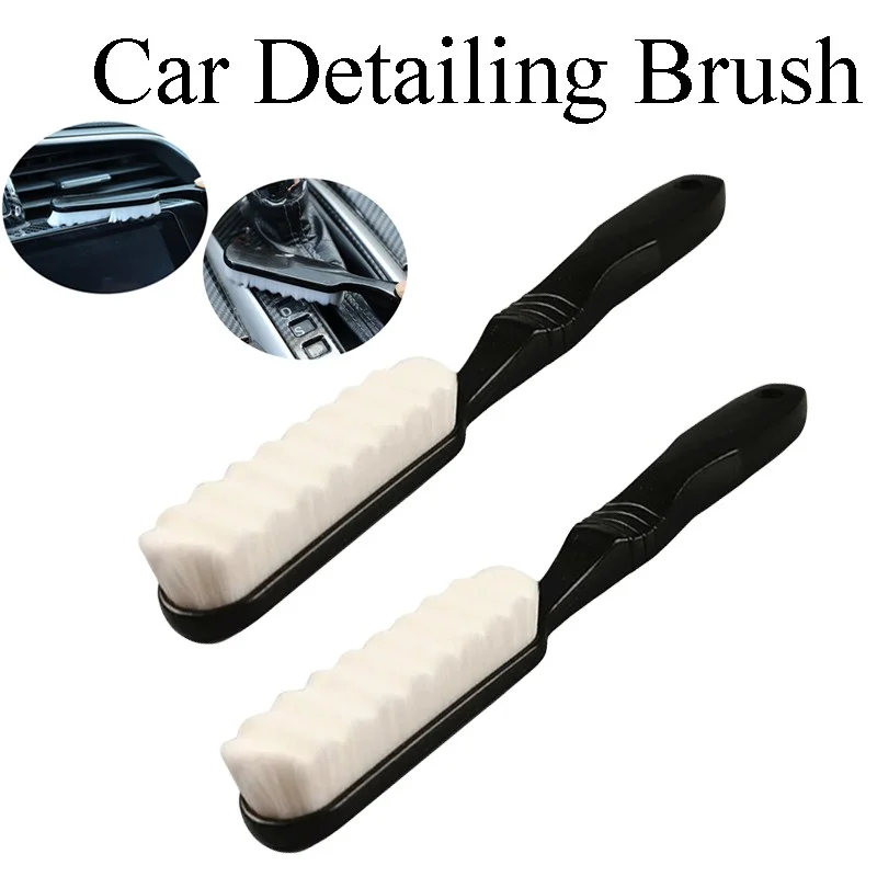 

Car Interior Detailing Brush Auto Long Handle Dense Cleaner Vehicle Wash Tool Interior Leather Panel Roof Cleaning Accessories