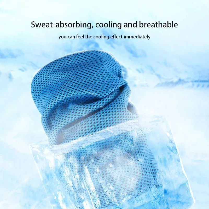 Cool Wrist Sweat Band Large Sports Towel Quick Dry Cold Feeling Hair Band Foldable Outdoor Sports Wristbands Accessories