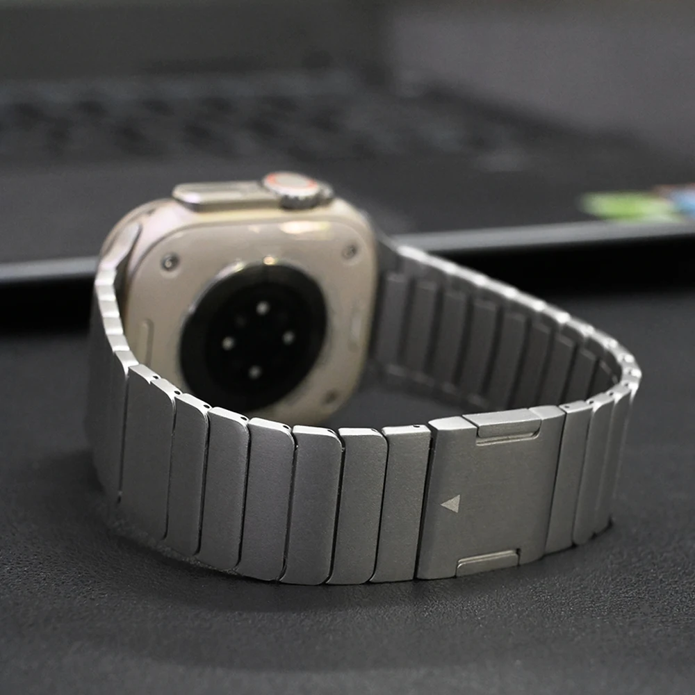 애플 워치용 스테인레스 스틸 티타늄 컬러 밴드, 울트라 2, 49mm, 마그네틱 링크 팔찌, 아이워치 9, 8, 7, 45mm, 6, 5, 4, se 3, 42, 44mm