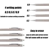 0.3 0.5 0.7 0.9mm Metal Automatic Pencil with Eraser HB Lead Stainless Steel Silver Office Art Supplies Drawing Stationery 3