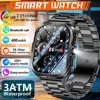 Military Smart Watch Men 2.01"HD 240*296 Screen 3ATM Waterproof Flashlight 400mAh Battery Heart Rate Sport BT Call Smartwatch 1