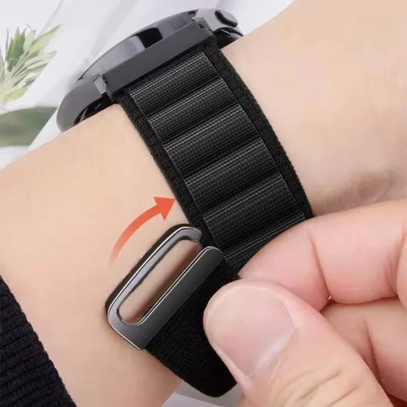 Alpine Sport Nylon Loop Bracelet - 22mm Wristband Strap