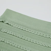 Four Color High-quality New Fashionable Knitted Lace Rhinestone Top Cardigan Jacket+slim Split Ruffle Edge Half Skirt Set - Image 5