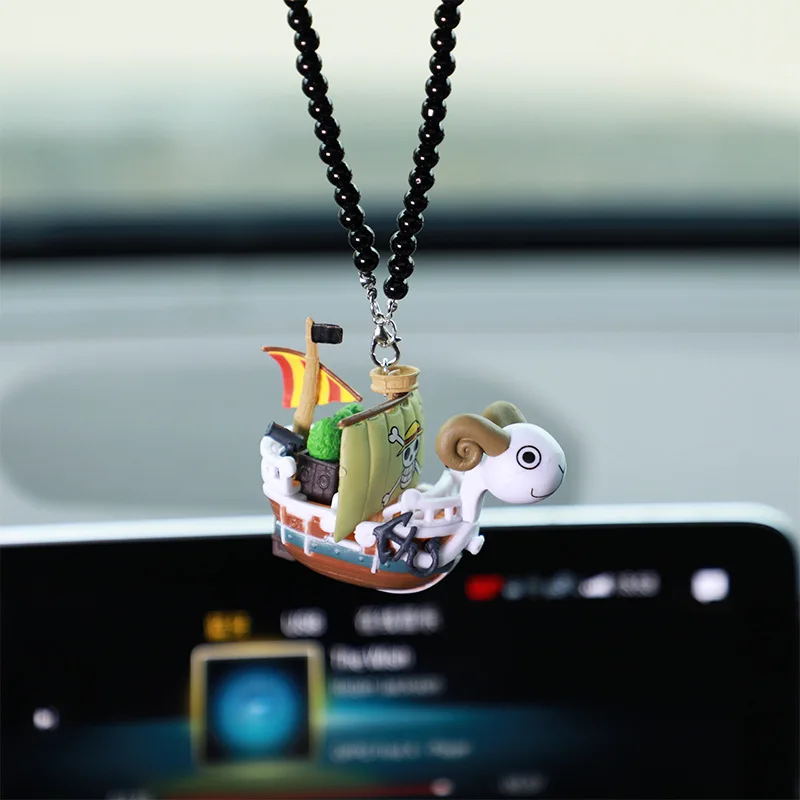 MRK-Q8  One Pieces Pirates Boat Going Merry/ Thousand Sunny Grand Pirate  Ship Car Pendant -Vers.02-PVC-12cm