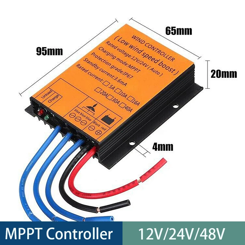 MPPT Wind Turbine Charge Controller 12V 24V AUTO 48V Water Proof Regulator For 100W-3000W Small Windmill Generator wind turbine charge controller