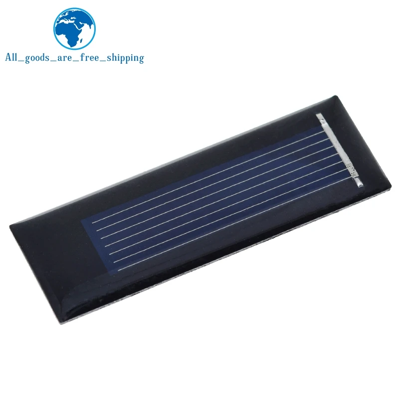 TZT 1/5/10pcs 0.5V 100mA 0.08W 53*18MM 태양 전지 패널 에폭시 다결정 DIY 배터리 전원 충전기 미니 태양 전지 핫 세일